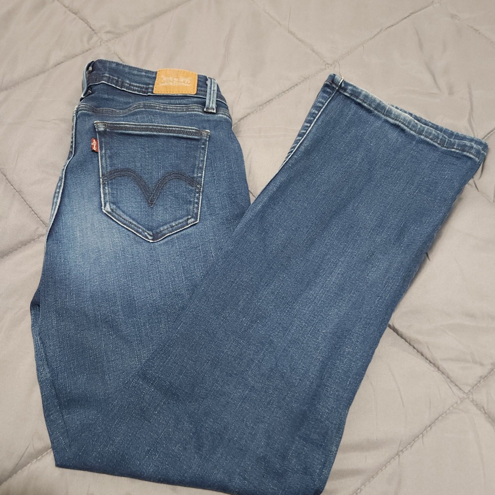Levi's 529 Curvy Boot Jeans Women's 10 29x31 Mid Rise Stretch Blue Denim